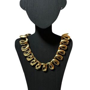 NEW Gold Link Necklace 18" Large Link Gold Tone Necklace Toggle Closure